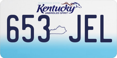 KY license plate 653JEL