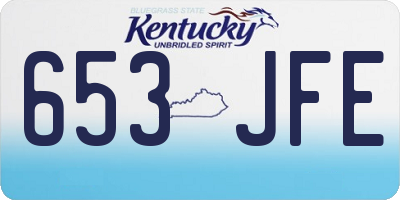 KY license plate 653JFE
