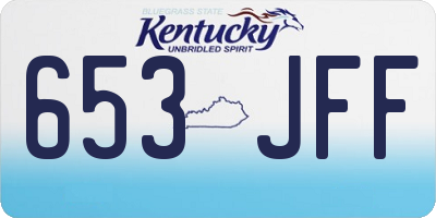 KY license plate 653JFF