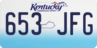 KY license plate 653JFG