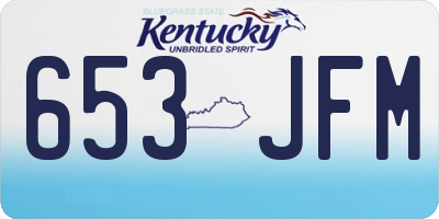 KY license plate 653JFM