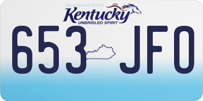 KY license plate 653JFO