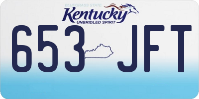 KY license plate 653JFT