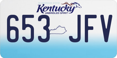 KY license plate 653JFV