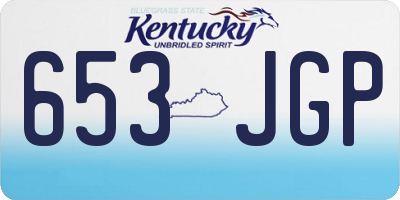 KY license plate 653JGP