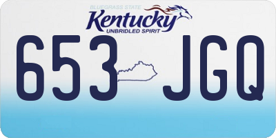 KY license plate 653JGQ