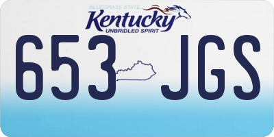 KY license plate 653JGS