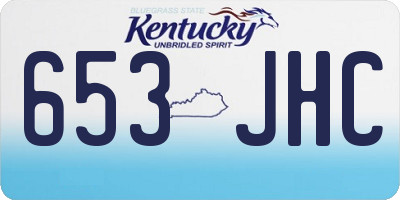 KY license plate 653JHC