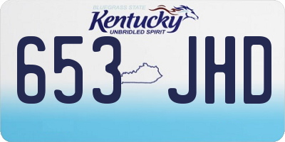 KY license plate 653JHD
