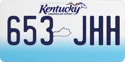 KY license plate 653JHH