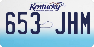 KY license plate 653JHM