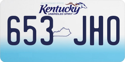 KY license plate 653JHO