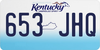 KY license plate 653JHQ