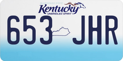 KY license plate 653JHR