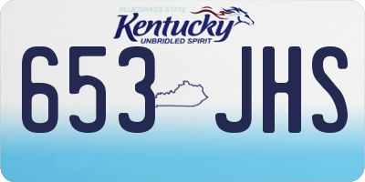 KY license plate 653JHS
