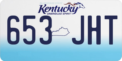 KY license plate 653JHT
