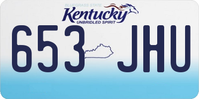 KY license plate 653JHU