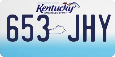 KY license plate 653JHY