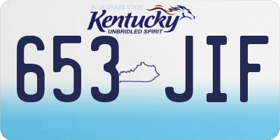 KY license plate 653JIF