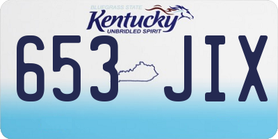 KY license plate 653JIX