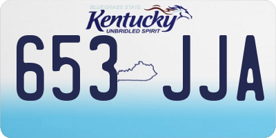 KY license plate 653JJA