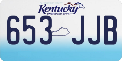 KY license plate 653JJB