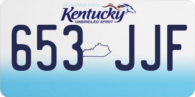 KY license plate 653JJF