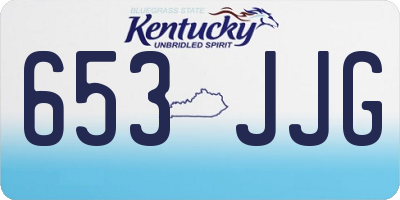 KY license plate 653JJG