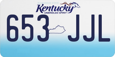 KY license plate 653JJL