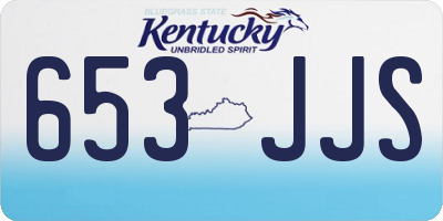 KY license plate 653JJS