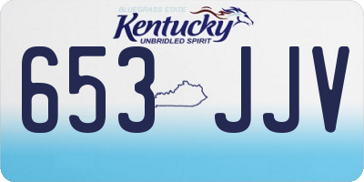 KY license plate 653JJV