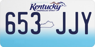 KY license plate 653JJY