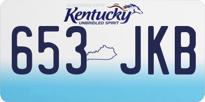 KY license plate 653JKB