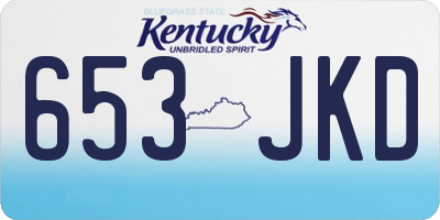 KY license plate 653JKD