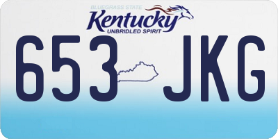 KY license plate 653JKG