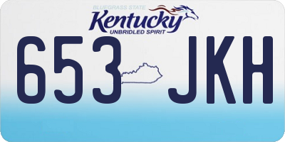 KY license plate 653JKH