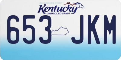 KY license plate 653JKM