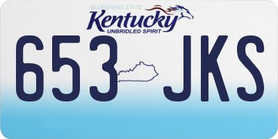 KY license plate 653JKS