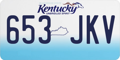 KY license plate 653JKV
