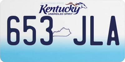 KY license plate 653JLA