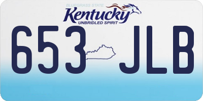 KY license plate 653JLB