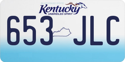 KY license plate 653JLC