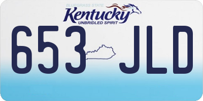 KY license plate 653JLD