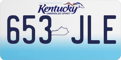 KY license plate 653JLE