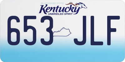 KY license plate 653JLF