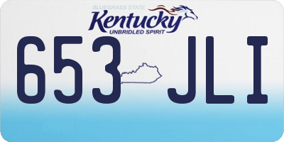 KY license plate 653JLI