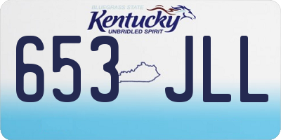 KY license plate 653JLL