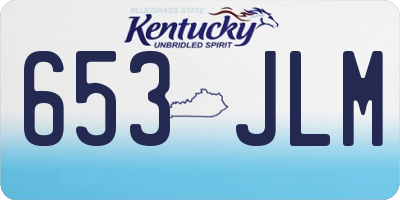 KY license plate 653JLM