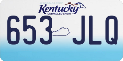 KY license plate 653JLQ