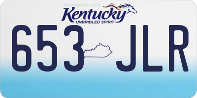 KY license plate 653JLR
